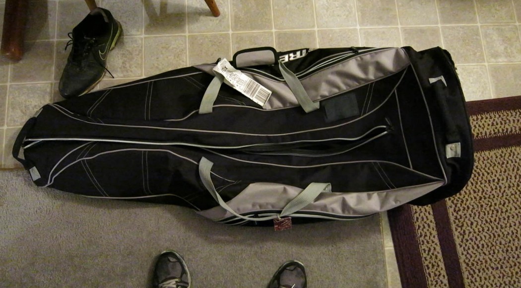 how to fold tour trek golf bag