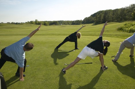Golf and Yoga go hand in hand.  Photo:  AmericanClub Resort  