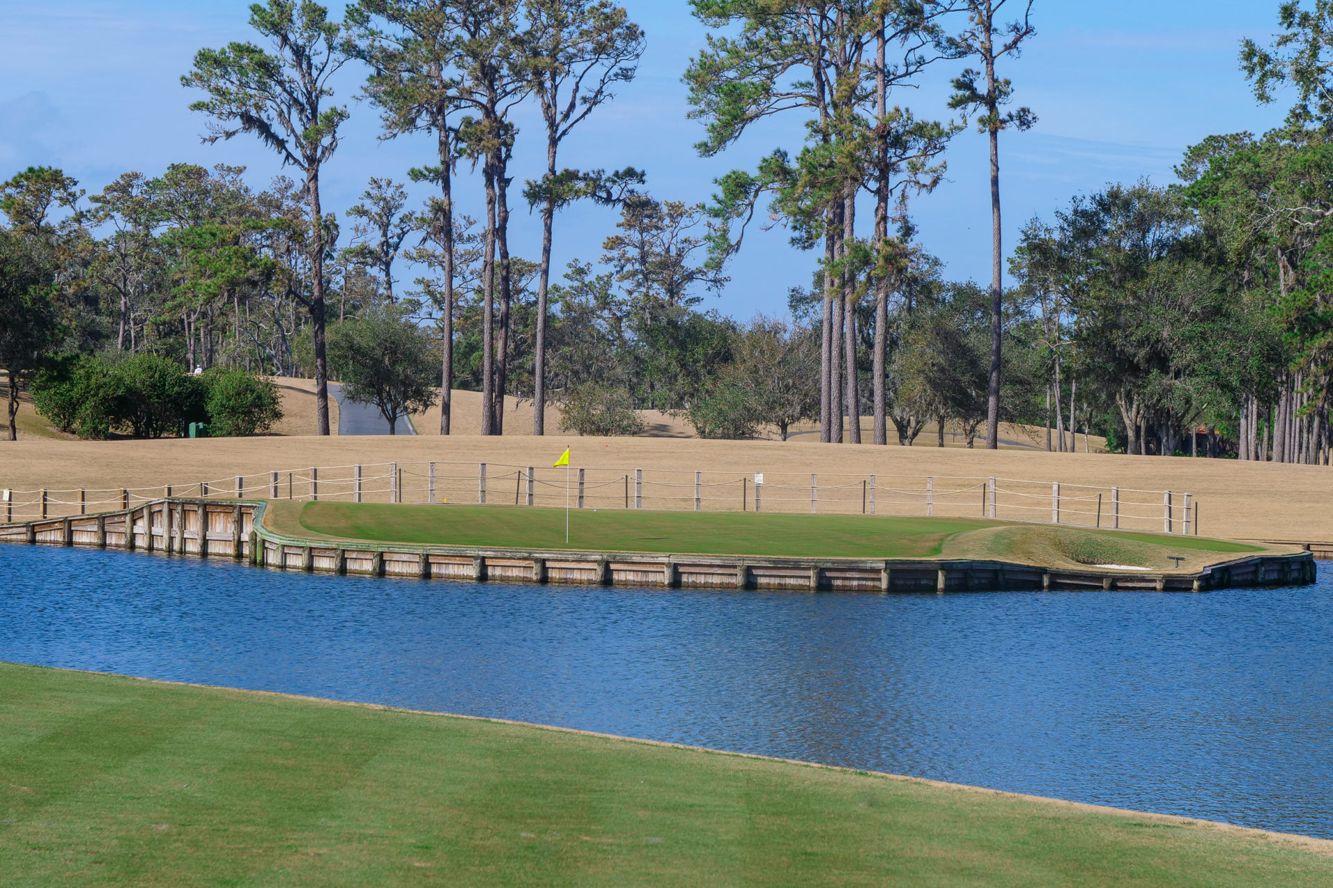 The 17th hole at TPC Sawgrass in Ponte Vedra Beach, Florida