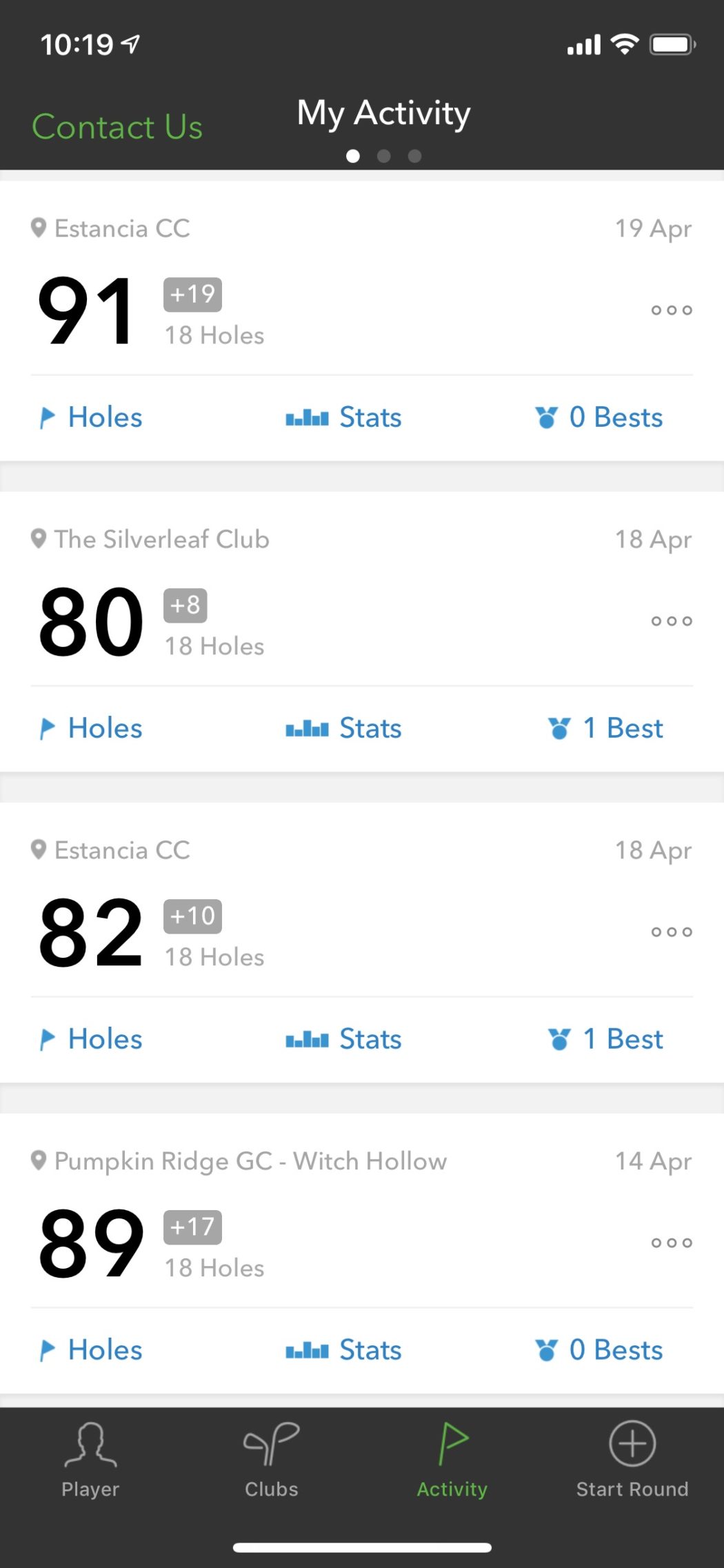 using arccos caddie