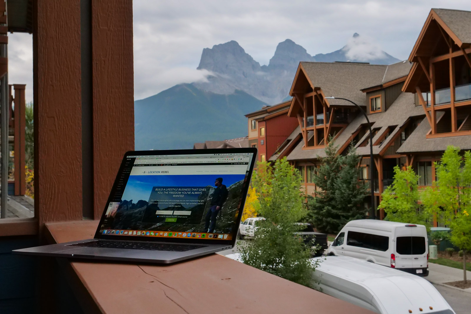 Canmore Alberta hotel view