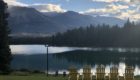 The view at the Fairmont Jasper Lodge.
