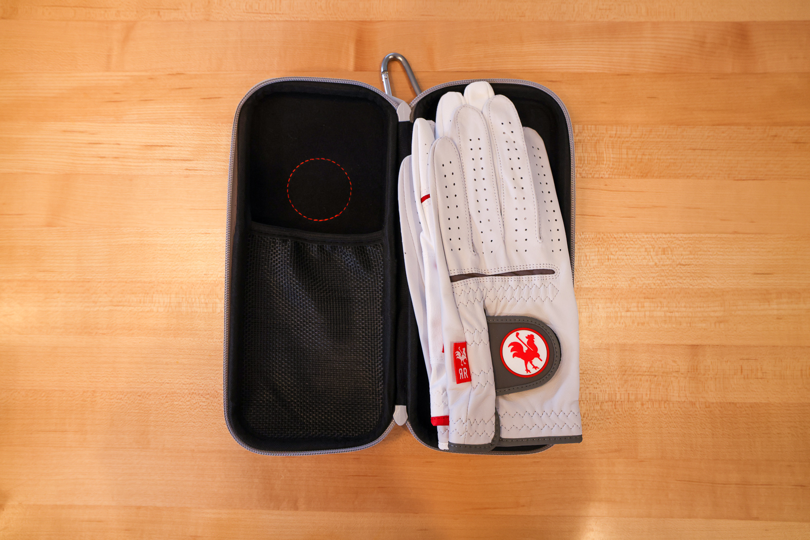 Red Rooster Gloves and Case
