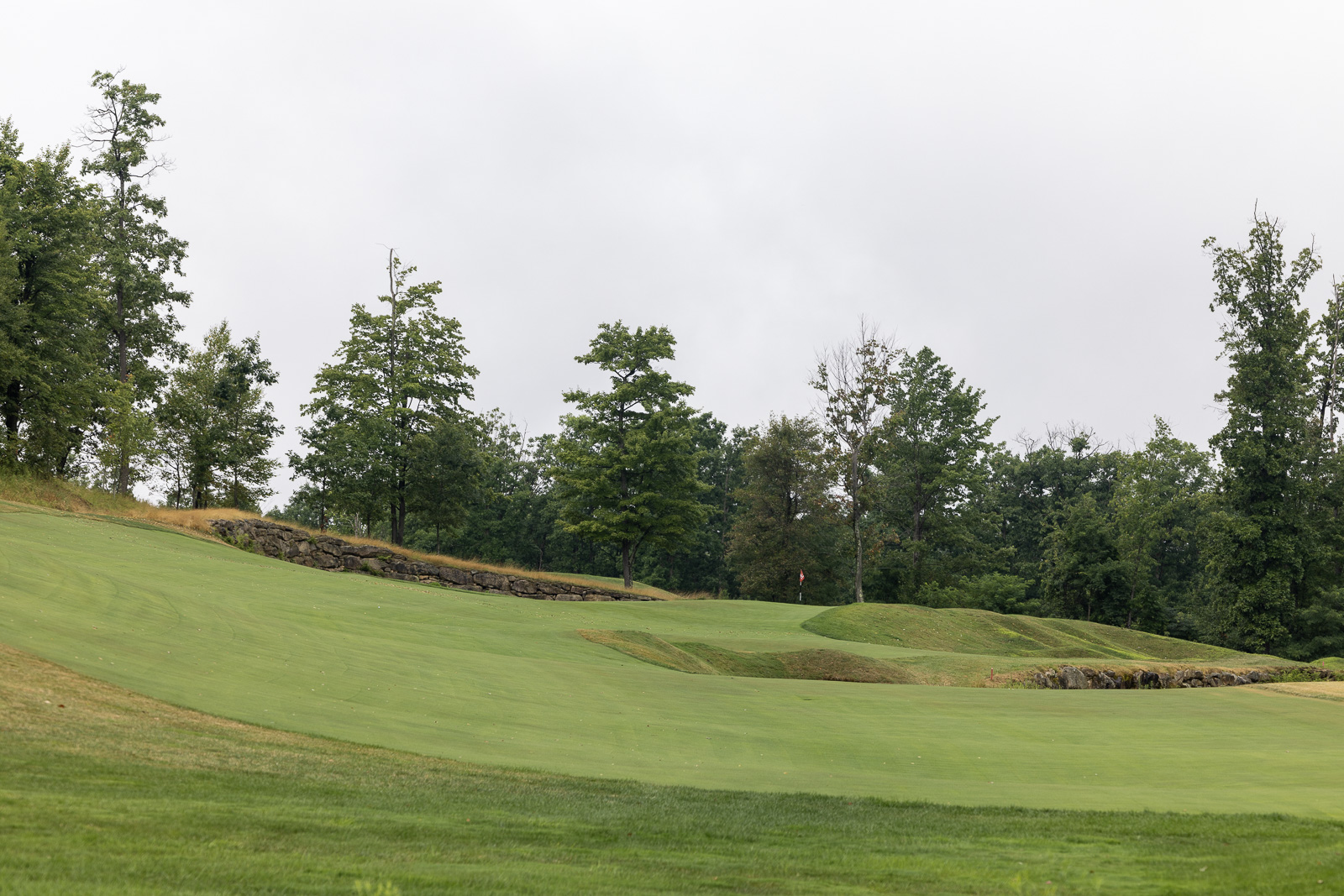 There's really only one way to play the 17th. No matter what you'll end up on the right side of the fairway.