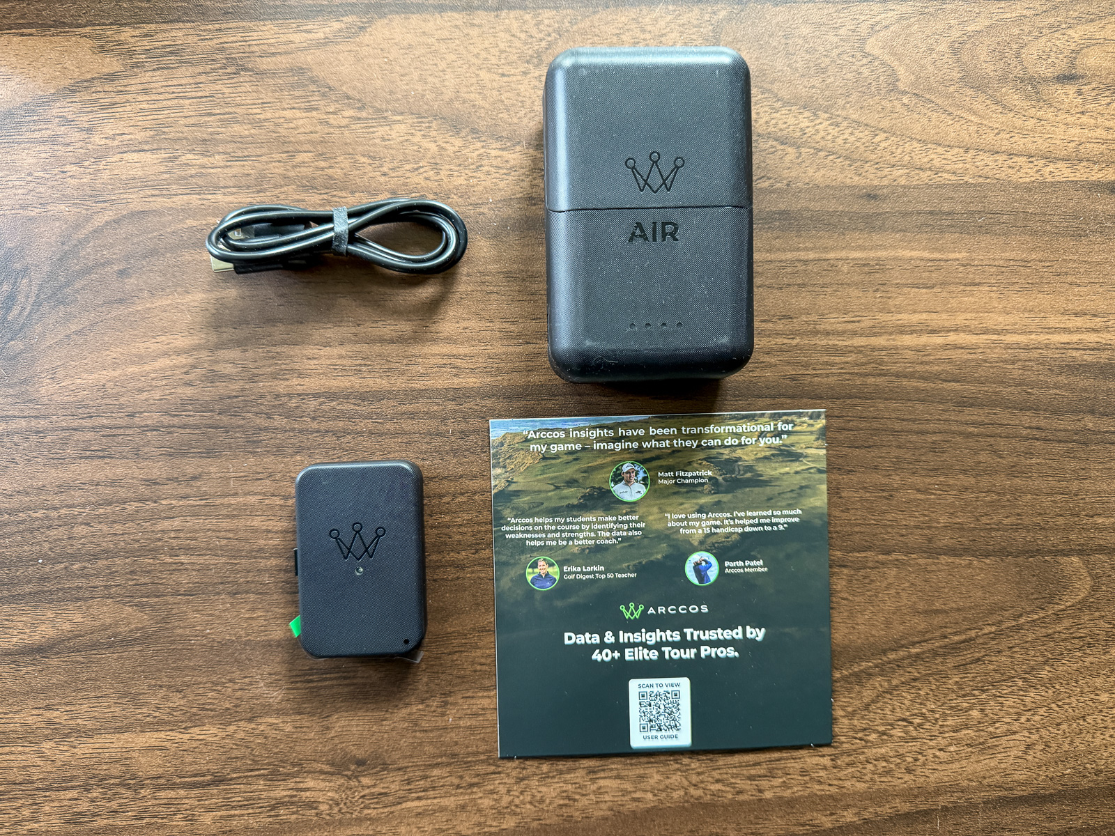 Arccos Air: What's in the box.