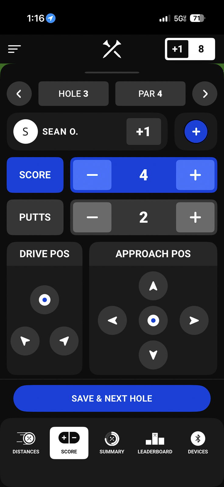 Blue Tees App Scoring